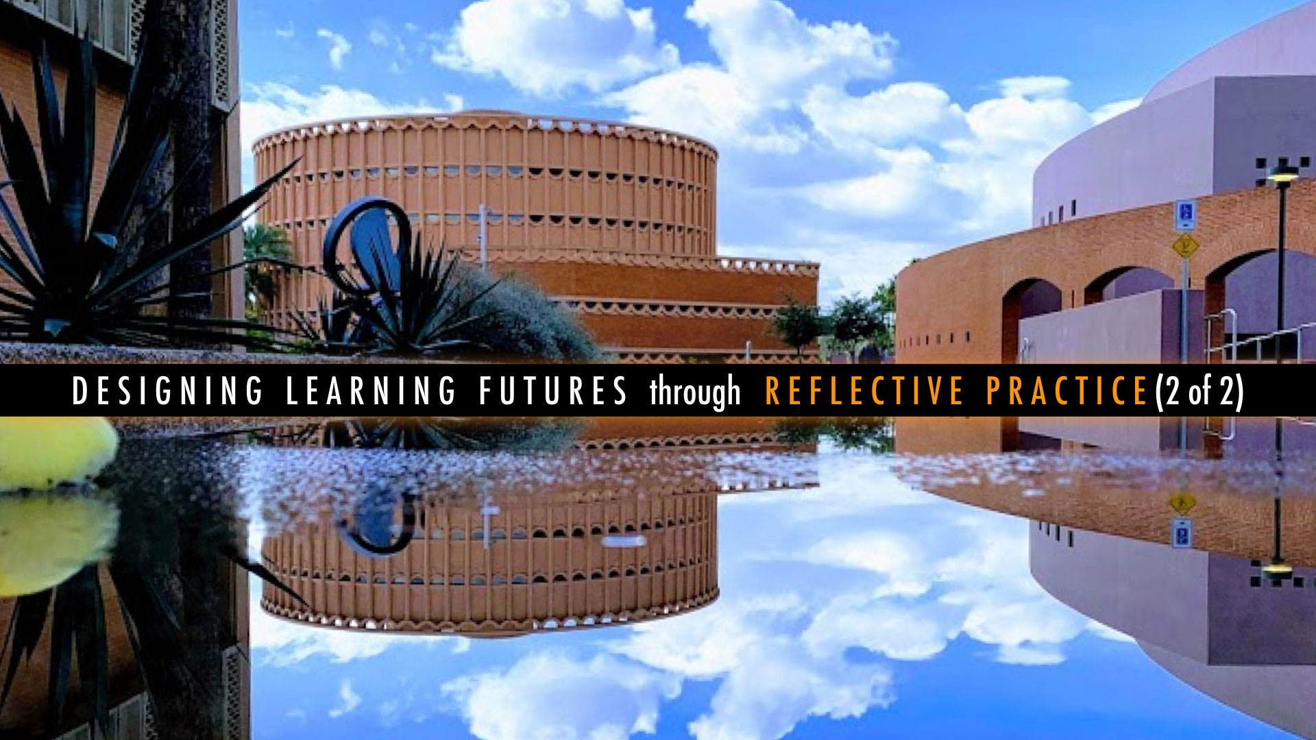 A reflecting pool at ASU