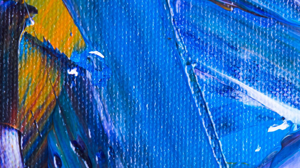 Blue and yellow abstract painting